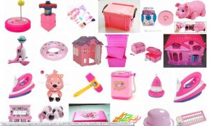 Pink Plastic toys