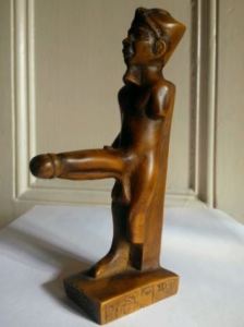 Egyptian penis statue
